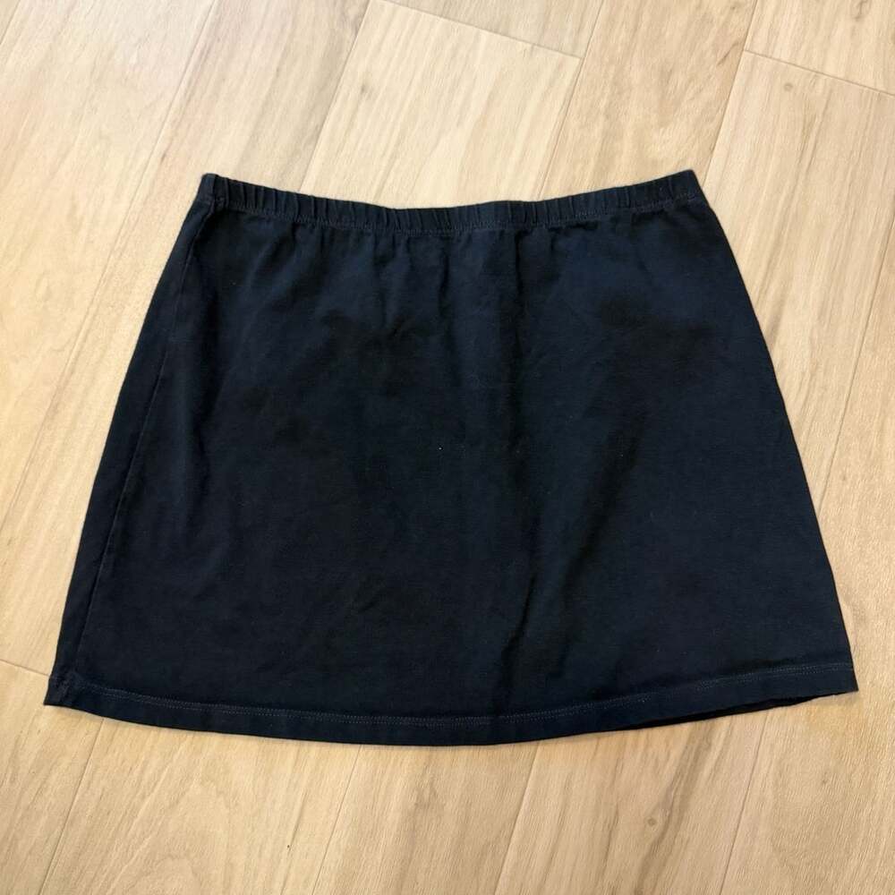 Brandy Melville Black Mini Skirt Cotton Stretch